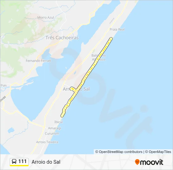 111 Bus Line Map