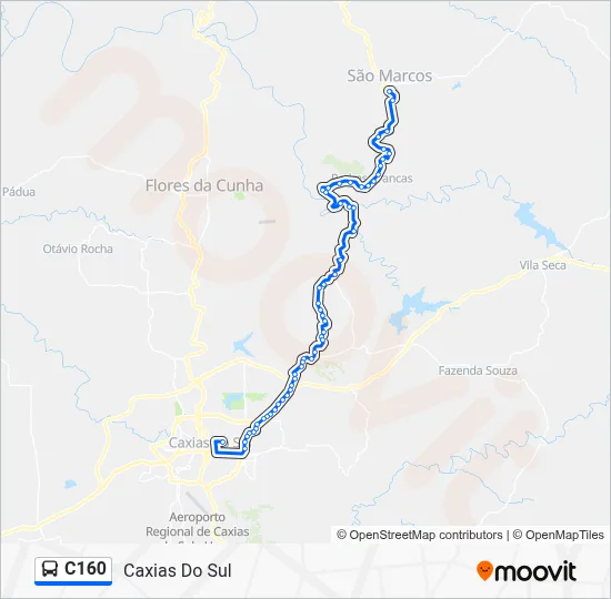C160 Bus Line Map