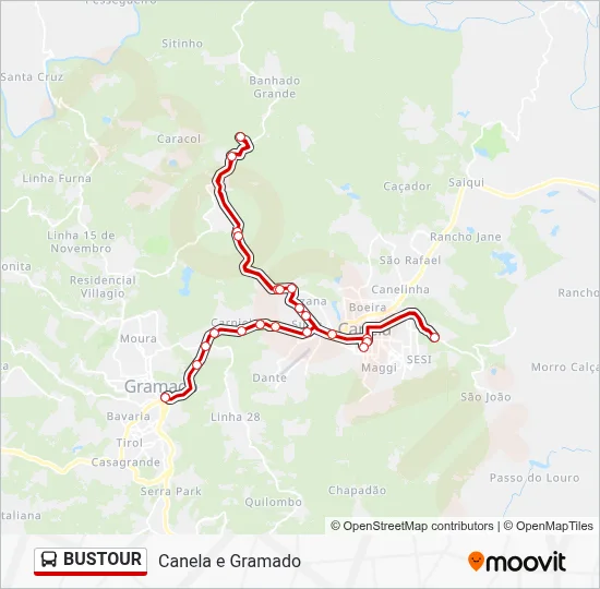 BUSTOUR Bus Line Map