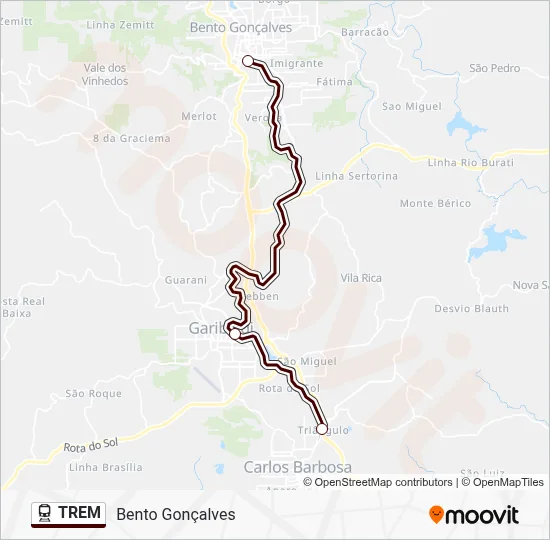 TREM Train Line Map