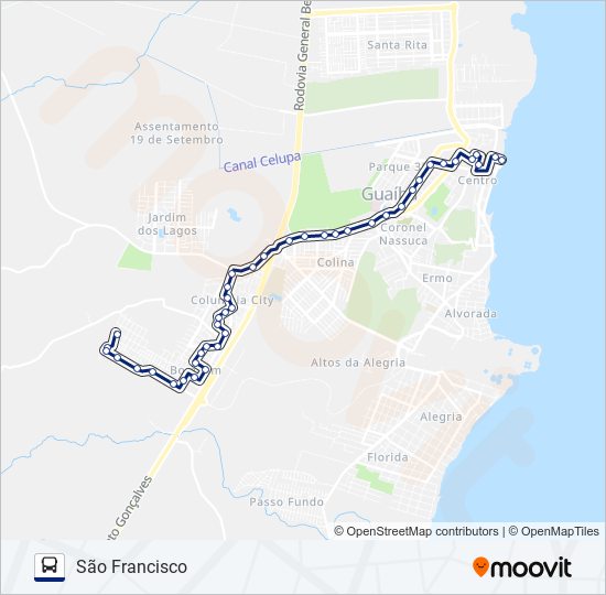 Rota da linha r20: horários, paradas e mapas - Centro (Atualizado)