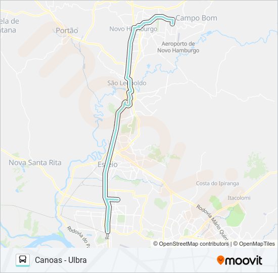 Como chegar até Ponto do Xis em Novo Hamburgo de Ônibus?