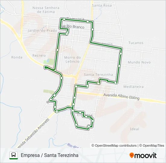 CRUZEIRO Bus Line Map