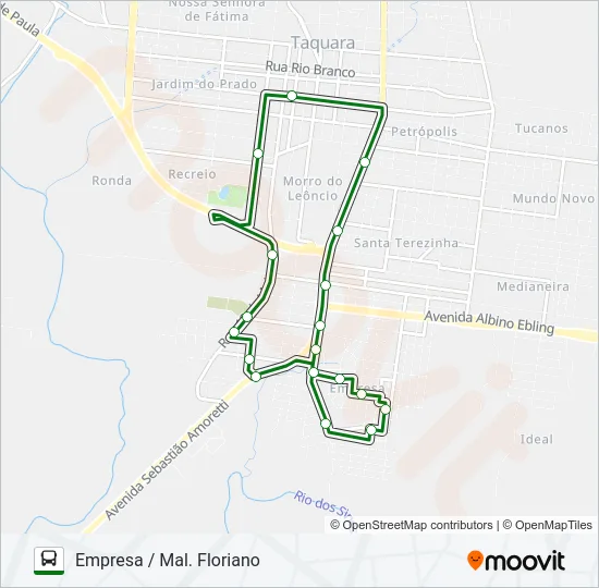 CRUZEIRO Bus Line Map