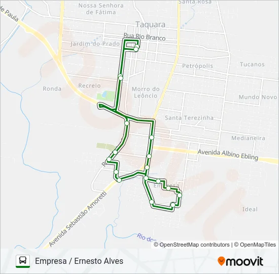 CRUZEIRO Bus Line Map