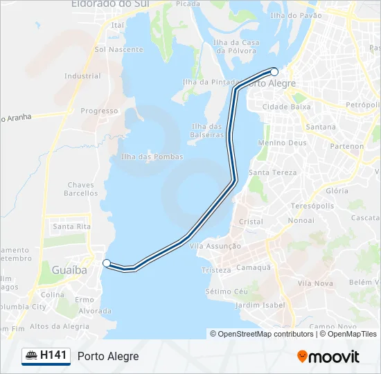 H141 Ferry Line Map
