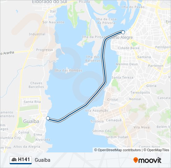 H141 Ferry Line Map