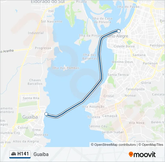 H141 Ferry Line Map