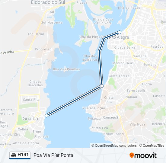 H141 ferry Line Map