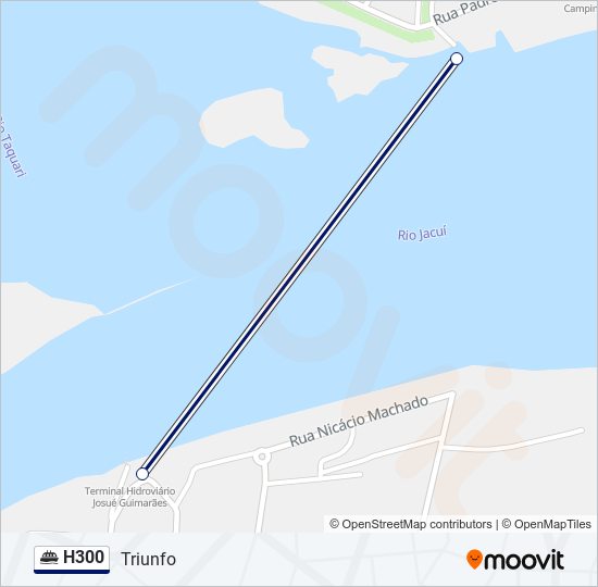 Mapa de H300 de ferry