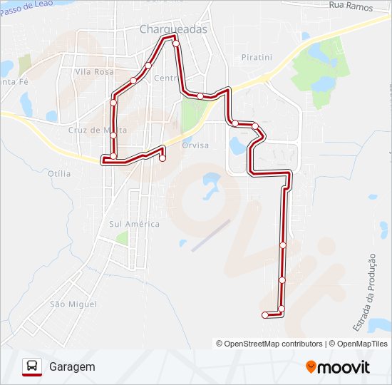Mapa da linha VILA DOS PORTOS de ônibus