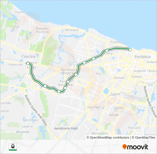 OESTE Light Rail Line Map