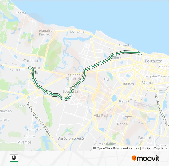 OESTE Light Rail Line Map