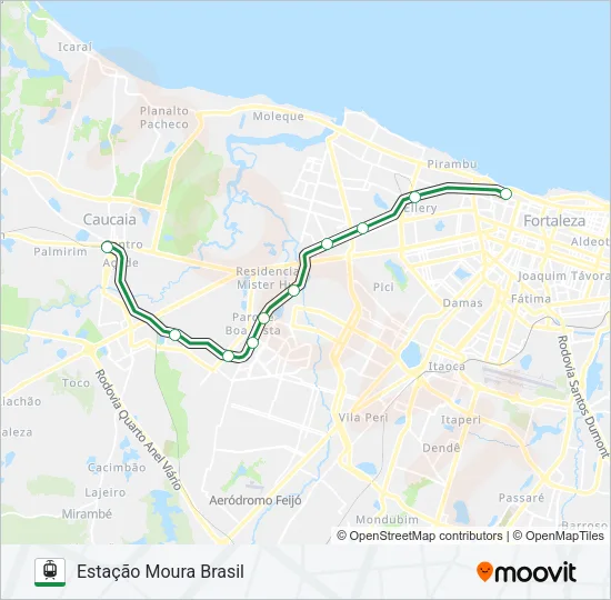 OESTE Light Rail Line Map