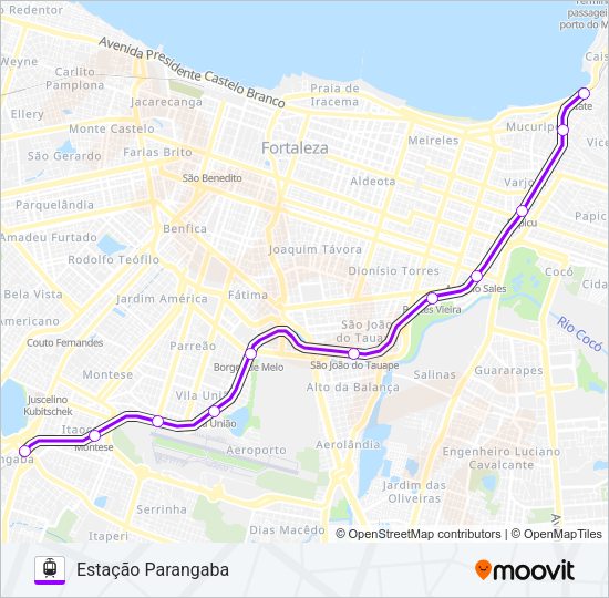 NORDESTE Light Rail Line Map