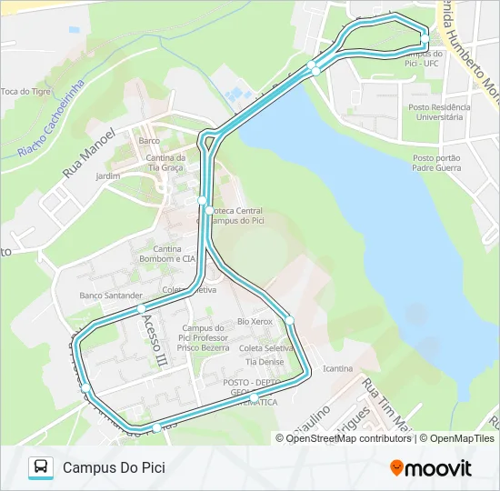 020 CAMPUS DO PICI Bus Line Map