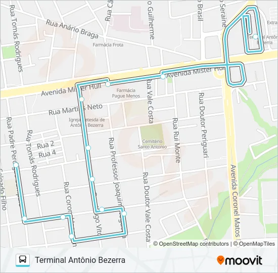 216 ANTÔNIO BEZERRA Bus Line Map