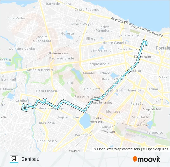 316 GENIBAÚ / CENTRO Bus Line Map