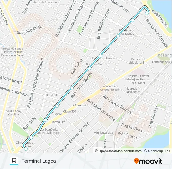 332 SIQUEIRA / LAGOA Bus Line Map