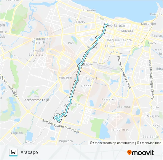 374 ARACAPÉ / CENTRO Bus Line Map