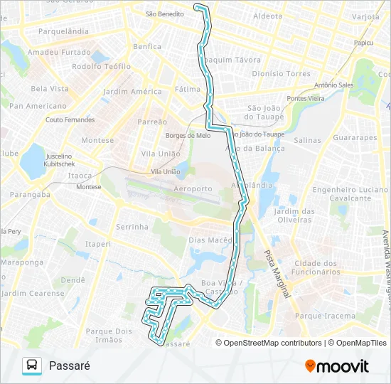 633 PASSARÉ / CENTRO Bus Line Map