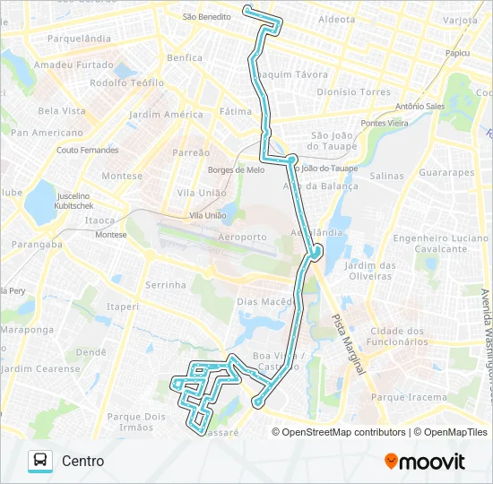 633 PASSARÉ / CENTRO Bus Line Map