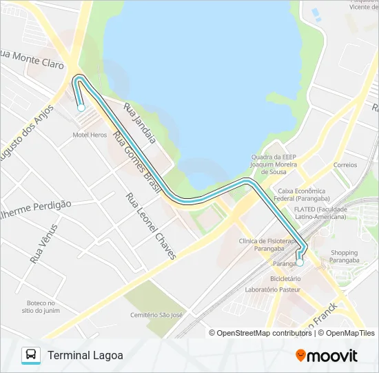 040 PARANGABA / LAGOA Bus Line Map