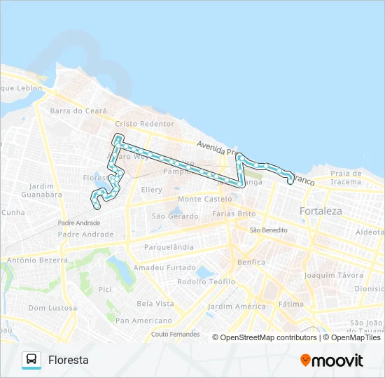 106 FLORESTA / CENTRO Bus Line Map