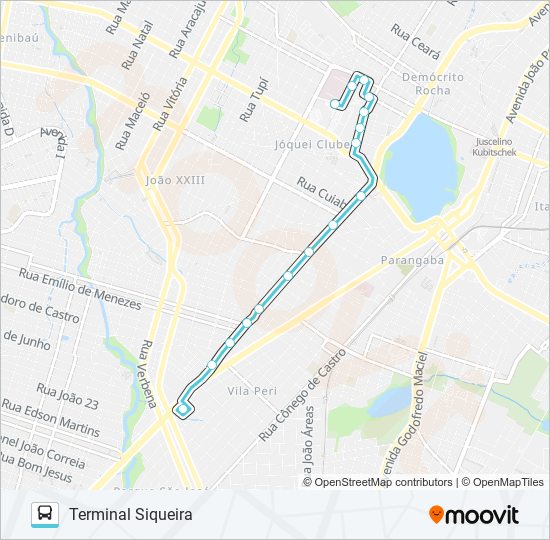 Mapa de 398 SIQUEIRA / JÓQUEI de autobús