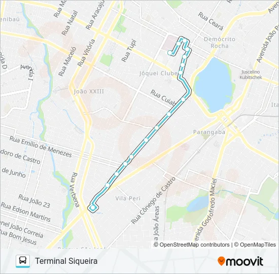 398 SIQUEIRA / JÓQUEI Bus Line Map
