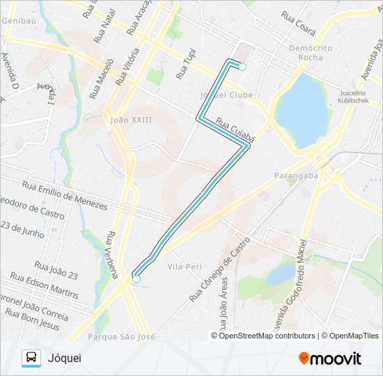 398 SIQUEIRA / JÓQUEI bus Line Map