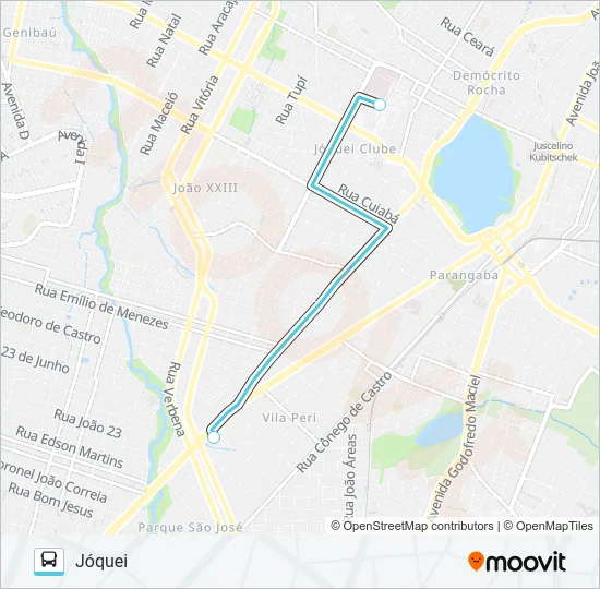 398 SIQUEIRA / JÓQUEI Bus Line Map