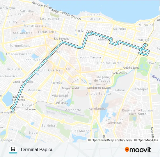 038 PARANGABA / PAPICU Bus Line Map