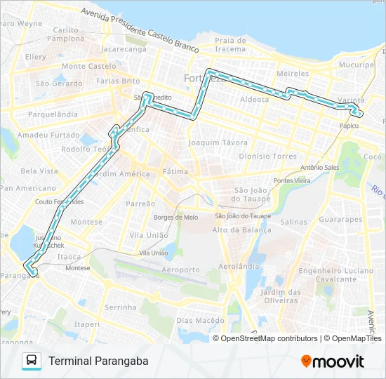 038 PARANGABA / PAPICU Bus Line Map