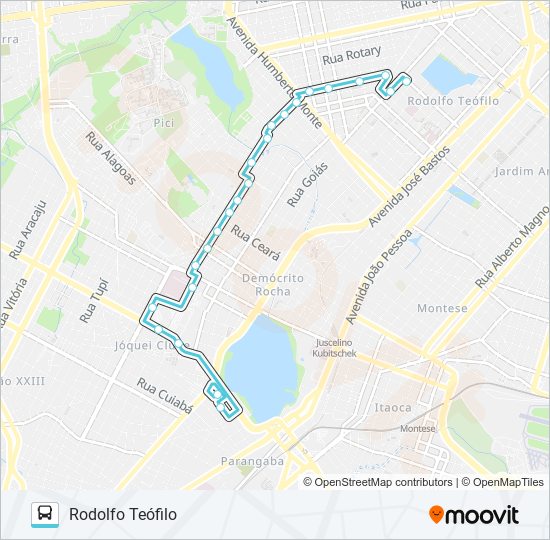 Mapa de 304 BELA VISTA / LAGOA de autobús