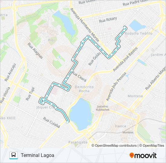 Mapa de 304 BELA VISTA / LAGOA de autobús