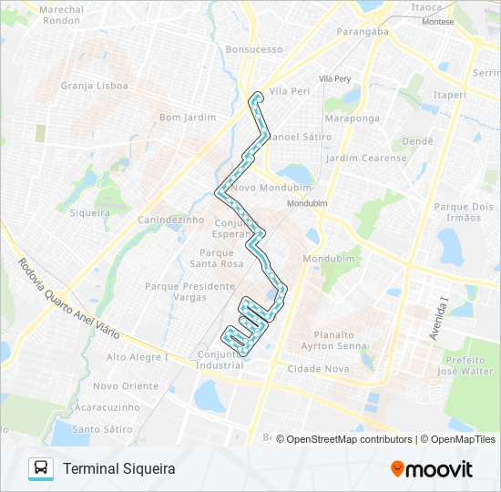 325 ARACAPÉ / SIQUEIRA bus Line Map