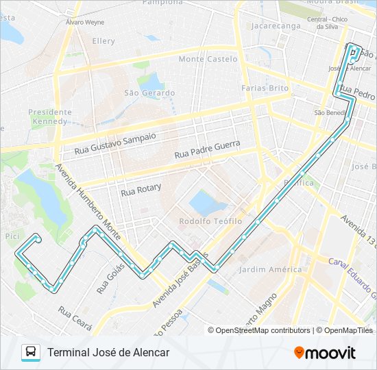 305 BELA VISTA / CENTRO bus Line Map