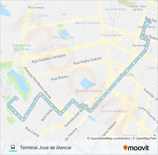305 BELA VISTA / CENTRO Bus Line Map