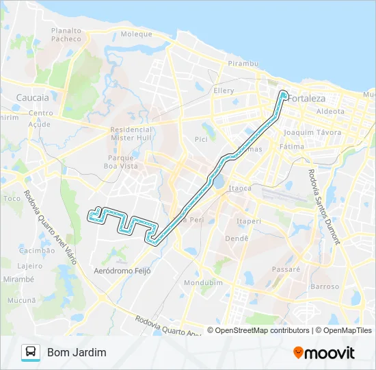 333 BOM JARDIM / CENTRO Bus Line Map