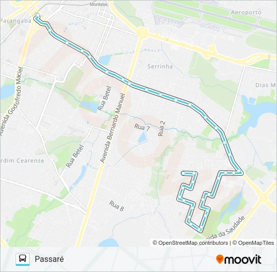 391 PASSARÉ / PARANGABA Bus Line Map