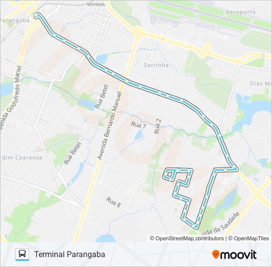 391 PASSARÉ / PARANGABA bus Line Map