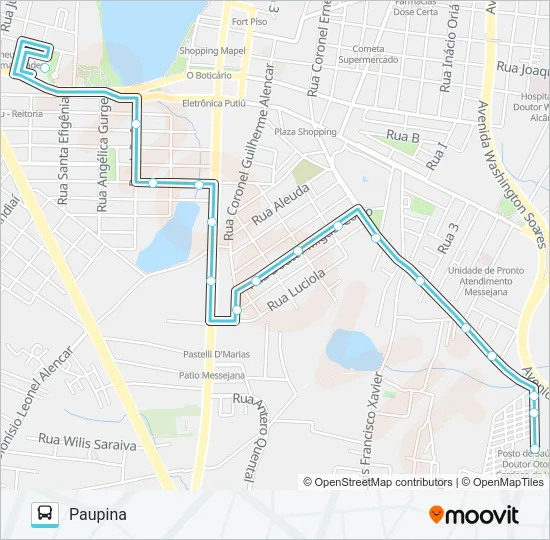 619 PAUPINA / MESSEJANA Bus Line Map