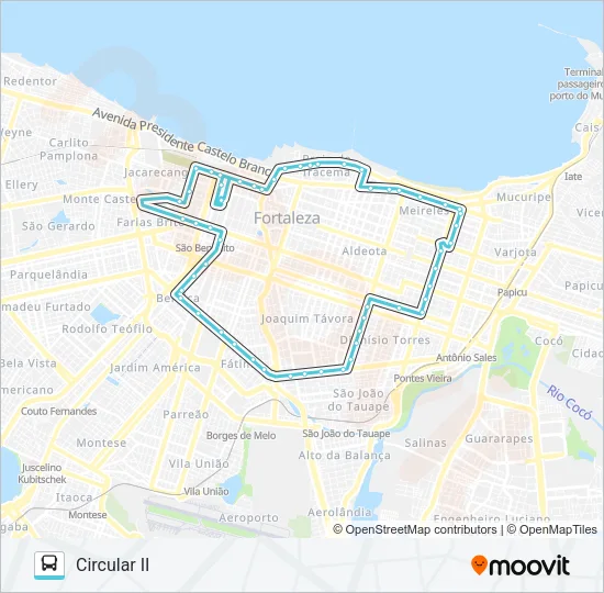 012 CIRCULAR II / CENTRO Bus Line Map