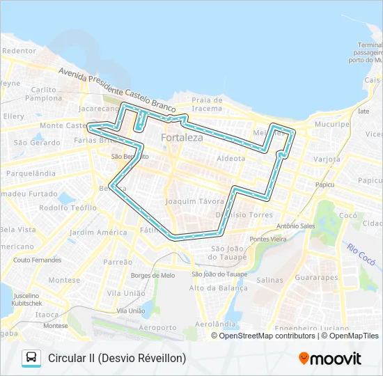 012 CIRCULAR II / CENTRO Bus Line Map