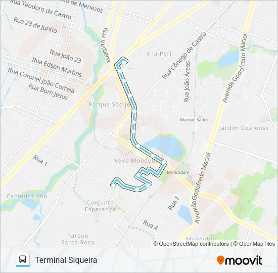 334 MONTE REY / SIQUEIRA Bus Line Map