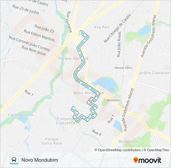 334 MONTE REY / SIQUEIRA Bus Line Map