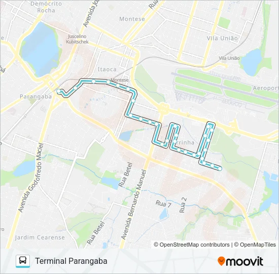 359 SERRINHA / PARANGABA Bus Line Map