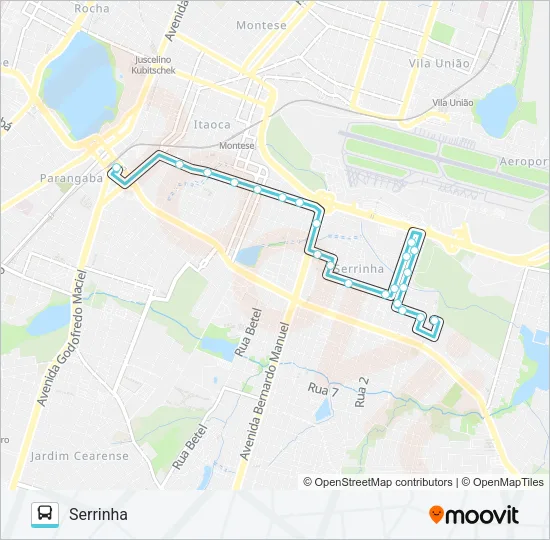359 SERRINHA / PARANGABA Bus Line Map