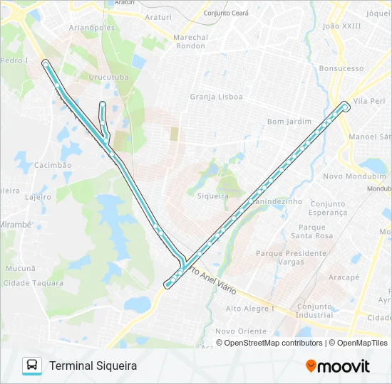378 URUCUTUBA / SIQUEIRA Bus Line Map